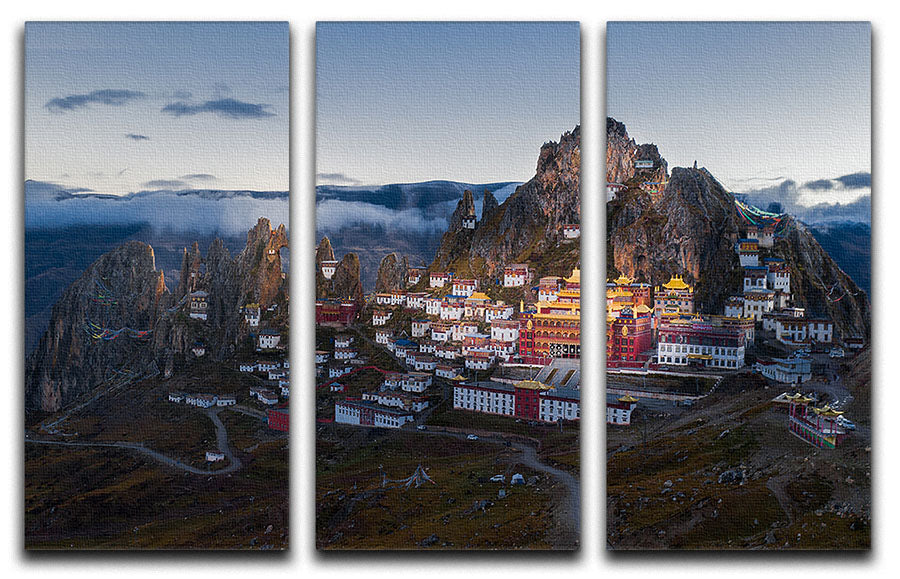 Triten Norbutse 3 Split Panel Canvas Print showcasing a captivating design with three high-quality panels.