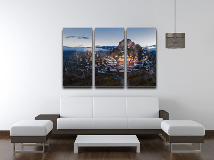 Triten Norbutse 3 Split Panel Canvas Print showcasing a captivating design with three high-quality panels.
