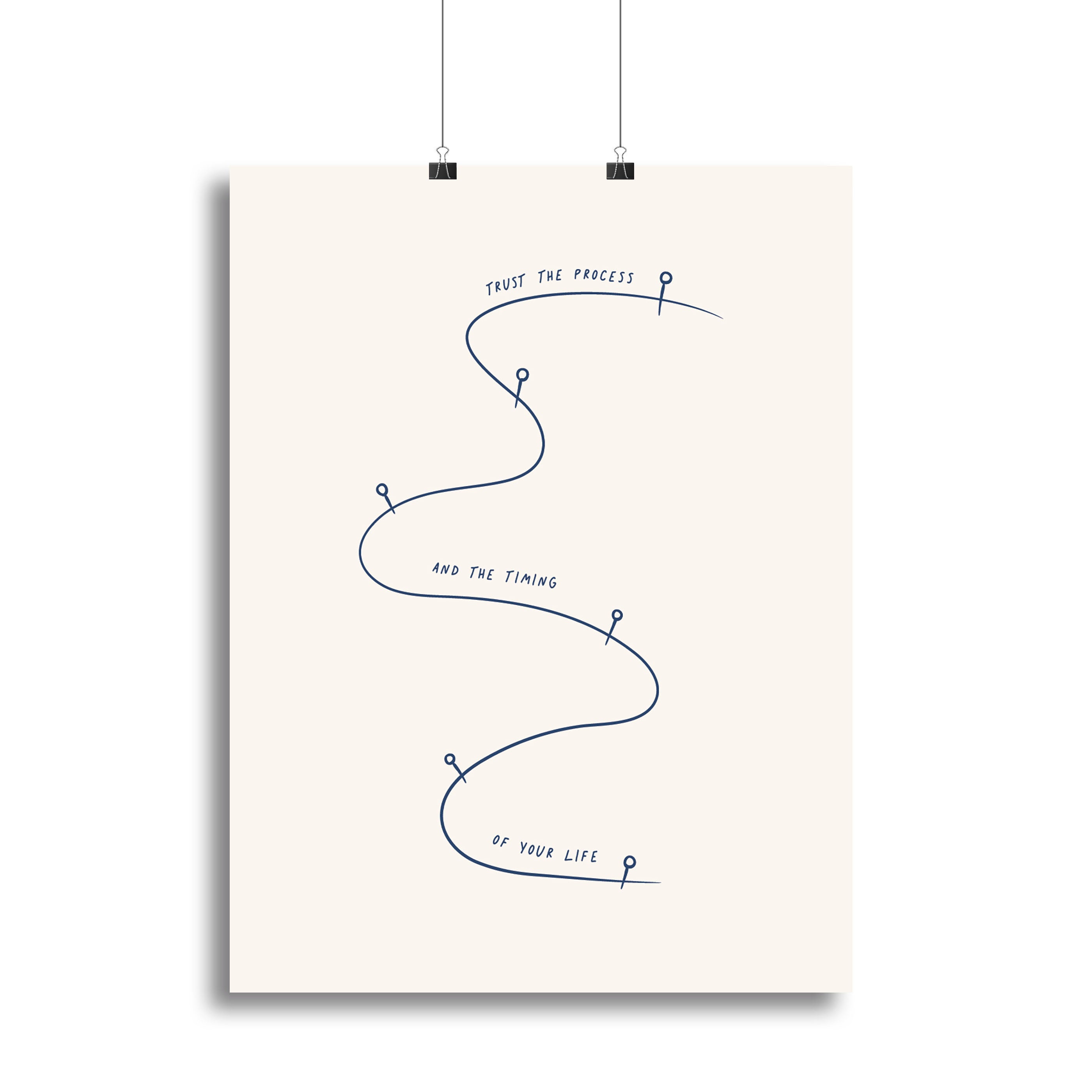 Trust The Process canvas print featuring motivational text on a stylish background, perfect for home or office decor.