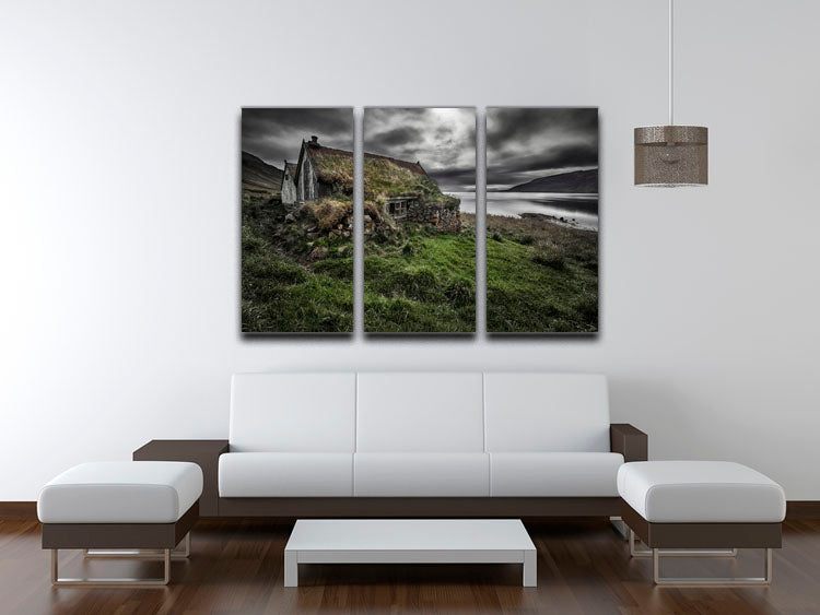 Turf And Stones 3 Split Panel Canvas Print showcasing a stunning design with three panels, perfect for enhancing any living space.