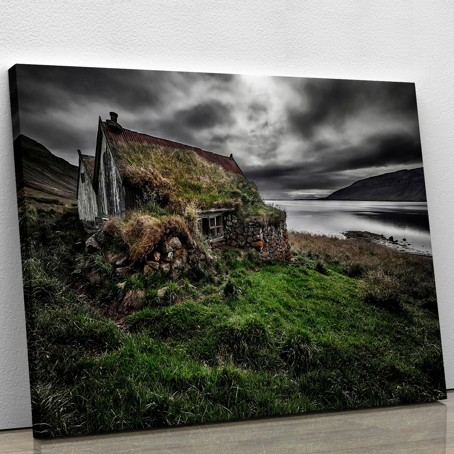 Turf And Stones Canvas Print showcasing vibrant colors and natural textures, perfect for home decor.