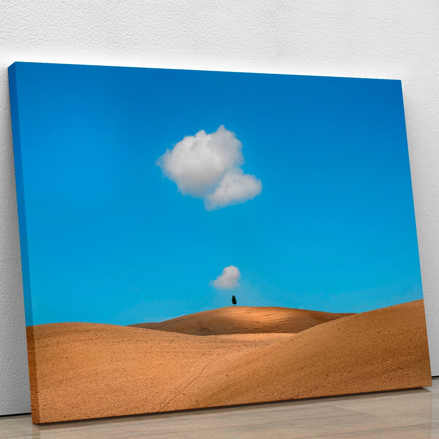 A beautiful Tuscany canvas print showcasing rolling hills, cypress trees, and a serene landscape, perfect for home decor.