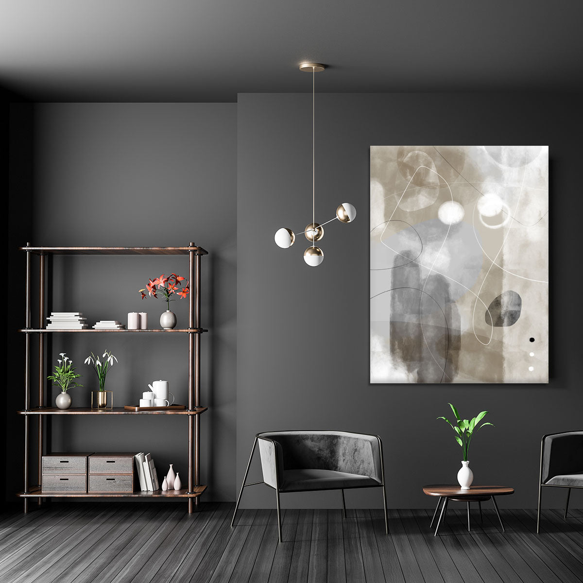 A vibrant Twist Canvas Print showcasing abstract designs, perfect for home or office decor.