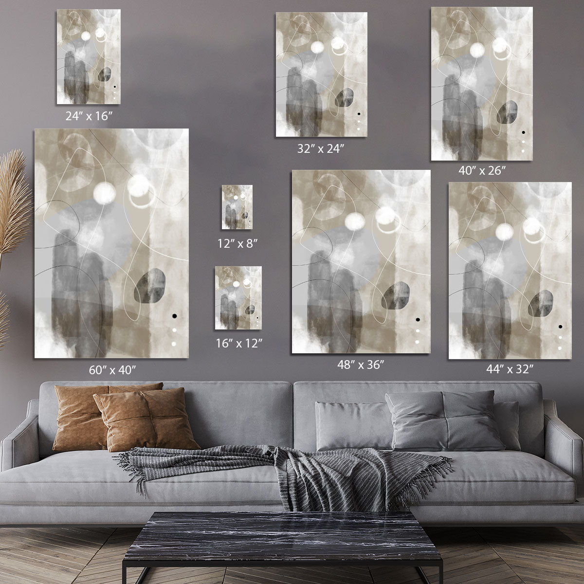 A vibrant Twist Canvas Print showcasing abstract designs, perfect for home or office decor.