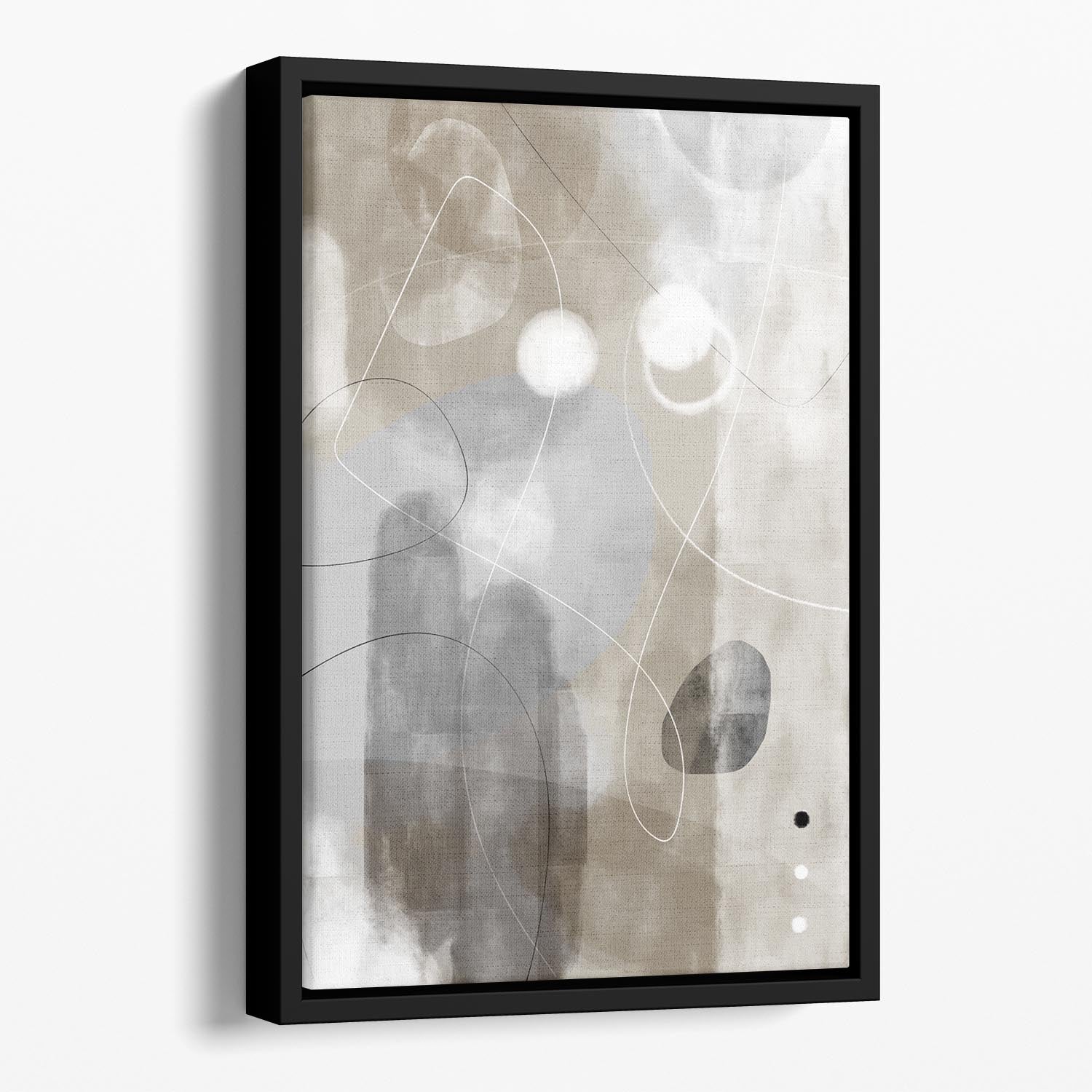 Twist Floating Framed Canvas featuring vibrant abstract art in an elegant wooden frame, perfect for modern home decor.