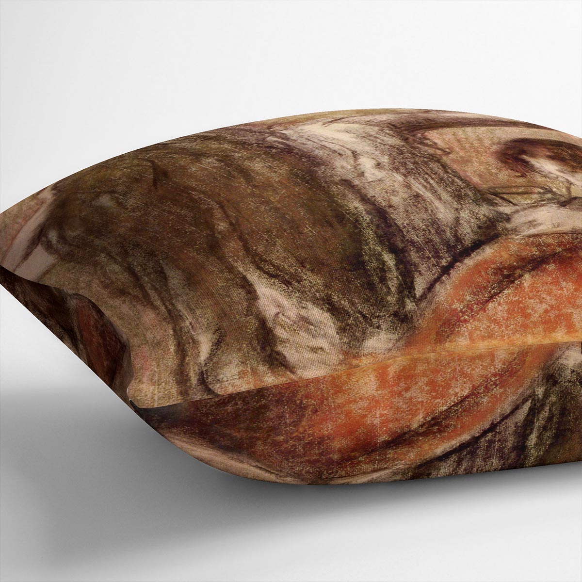 Two Girls by Degas Cushion featuring vibrant abstract design on luxurious vegan faux suede, perfect for home decor.