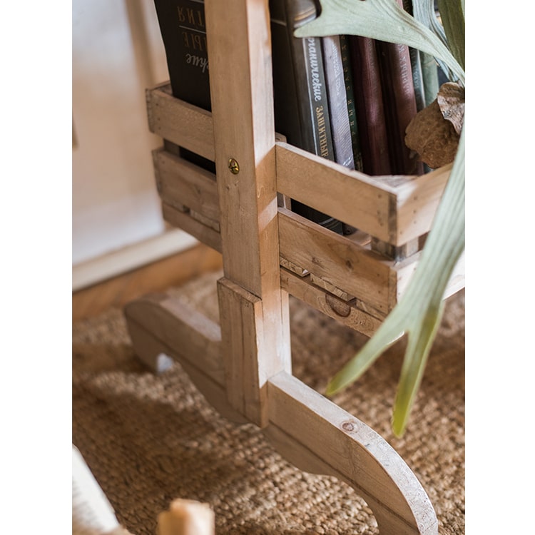 Two Tire Plant Stand made of Chinese fir wood with a chalkboard surface, showcasing a stylish design for indoor plants.