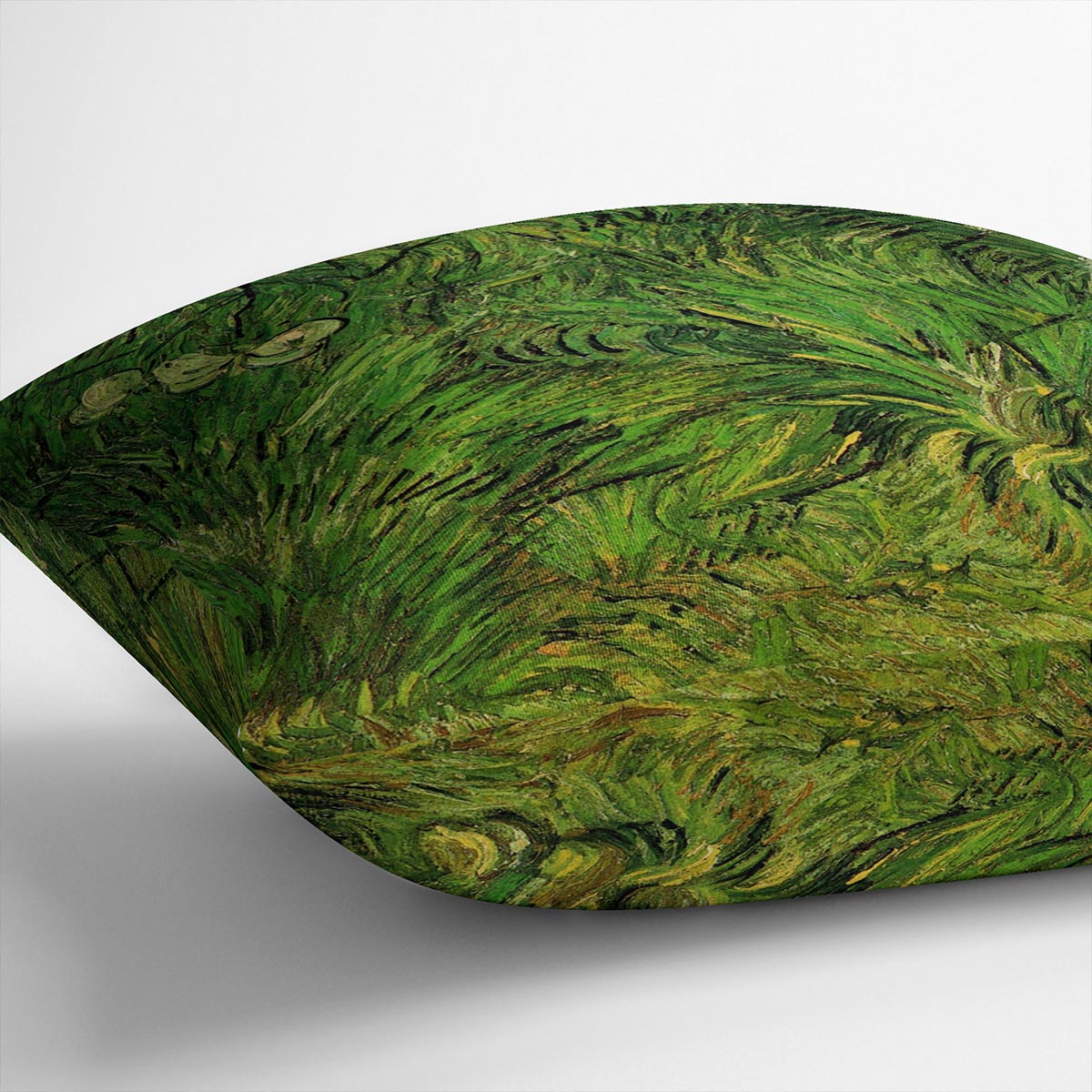 Two White Butterflies by Van Gogh cushion featuring vibrant colors on luxurious vegan faux suede, perfect for home decor.