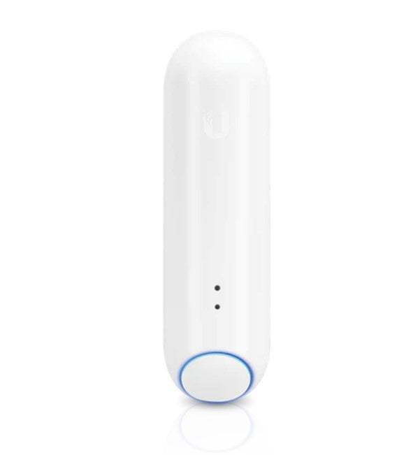 UBIQUITI UniFi Protect Smart Sensor showcasing its sleek design and multiple sensor features for motion and environmental detection.