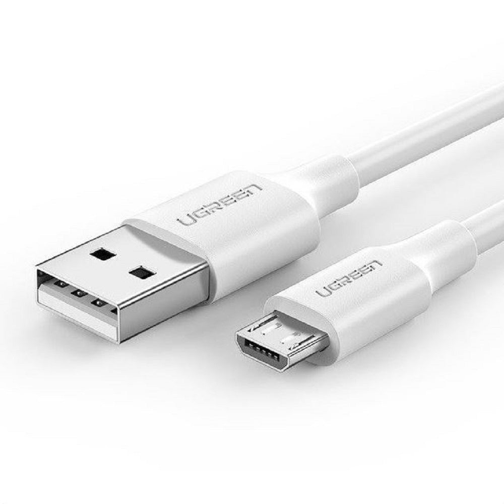 UGREEN 60143 USB-A to Micro USB Cable 2M with braided design for durability and fast charging capabilities.