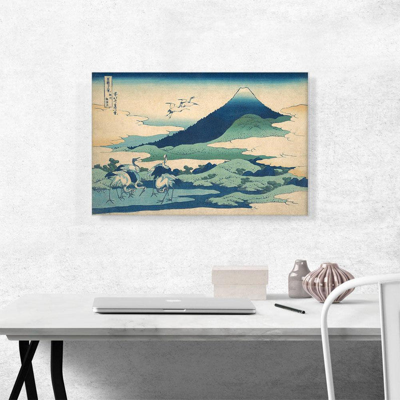 Canvas print of Umezawa Manor in Sagami Province 1830, showcasing intricate details and vibrant colors, perfect for home decor.