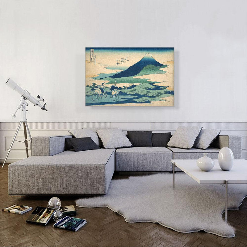 Canvas print of Umezawa Manor in Sagami Province 1830, showcasing intricate details and vibrant colors, perfect for home decor.