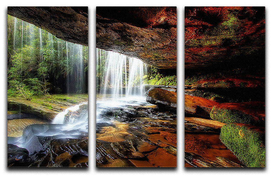 Under The Ledge 3 Split Panel Canvas Print featuring a captivating design that enhances any room's decor.