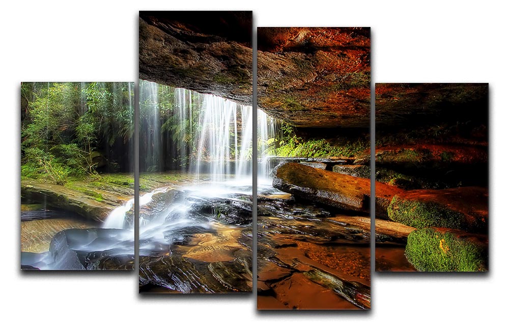 Under The Ledge 4 Split Panel Canvas artwork featuring four equal sections creating a cohesive image.