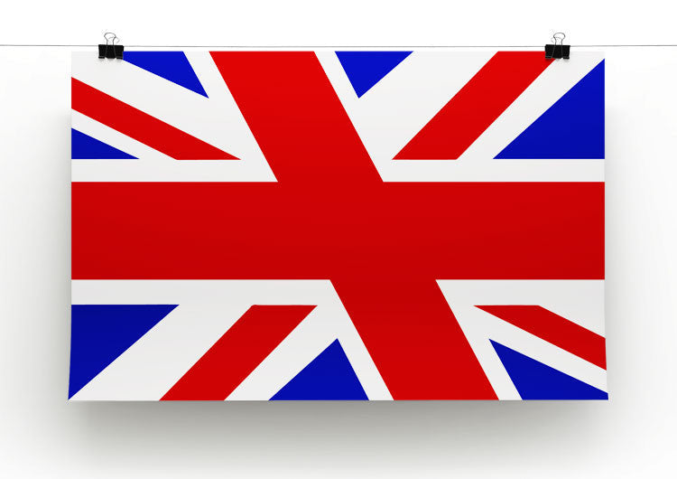 Union Jack Slant Canvas Print featuring a vibrant design of the British flag on a durable canvas, perfect for home or office decor.