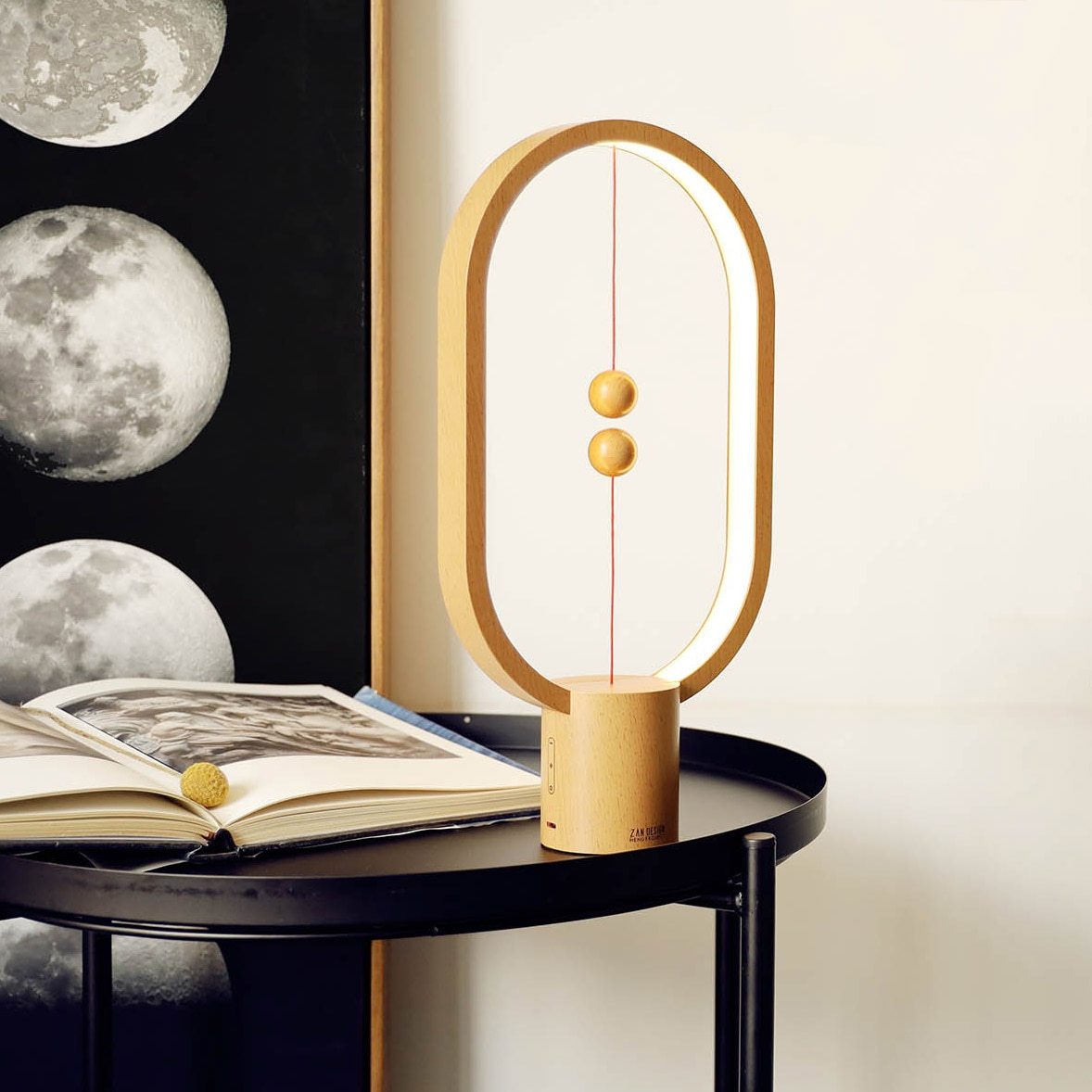 Upgrade HENGPRO Balance Night Light, a portable ellipse-shaped LED lamp with a magnetic mid-air switch, perfect for home decor.