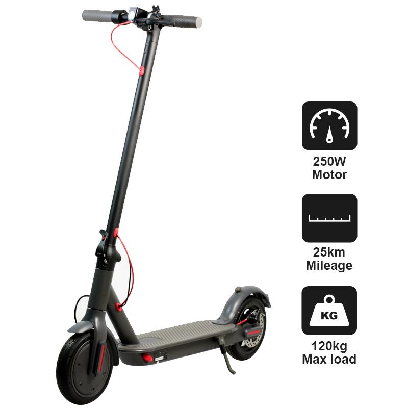 USA Warehouse Shipping 8.5 inch Aluminum Alloy Electric Tyre showcasing its sleek design and durable construction.