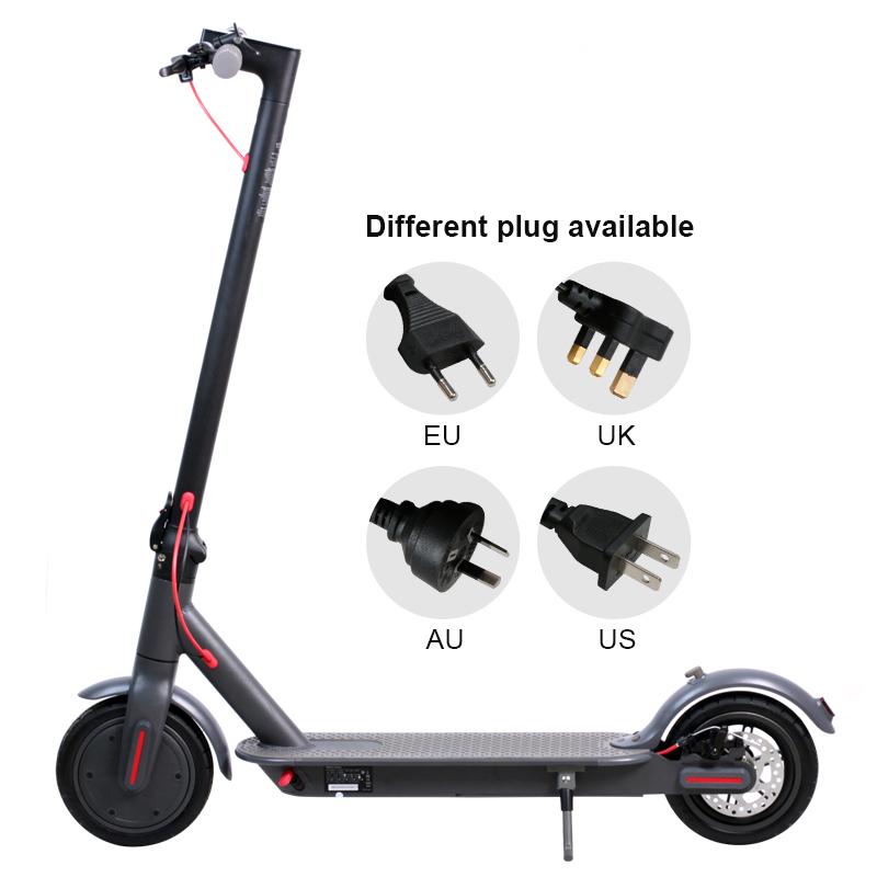 USA Warehouse Shipping 8.5 inch Aluminum Alloy Electric Tyre showcasing its sleek design and durable construction.