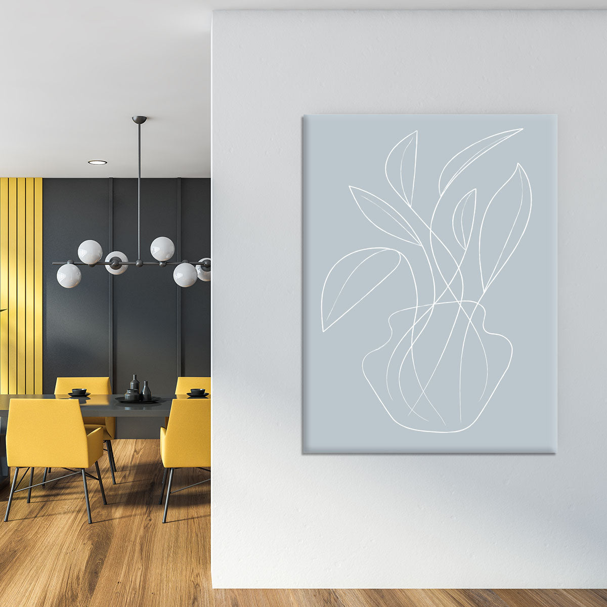 A beautiful Vase Lines Canvas Print showcasing elegant lines and modern art design, perfect for enhancing any interior space.