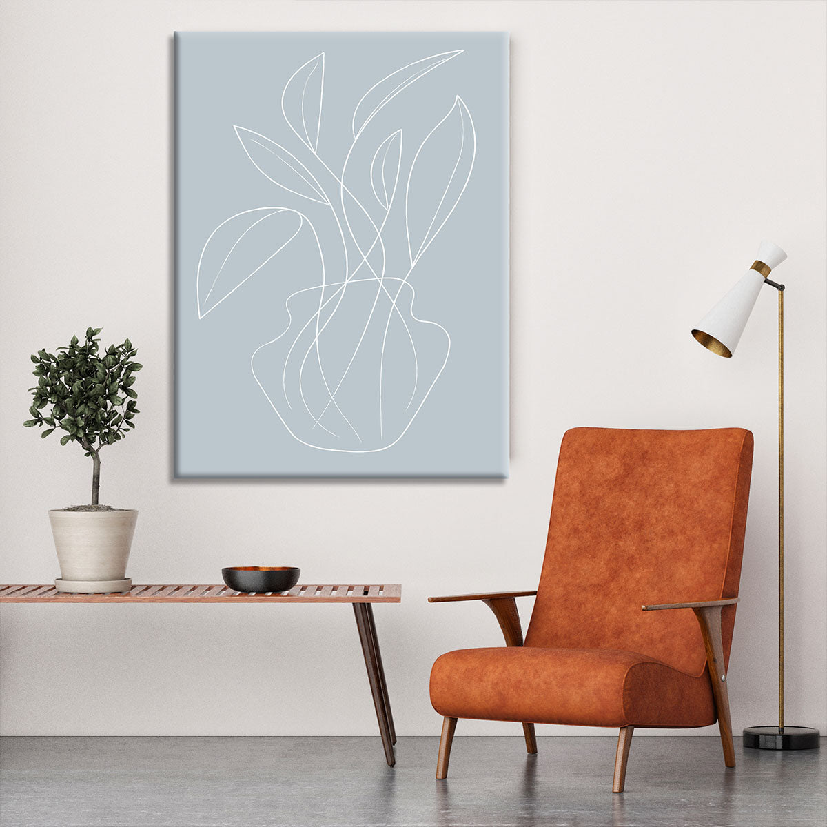 A beautiful Vase Lines Canvas Print showcasing elegant lines and modern art design, perfect for enhancing any interior space.