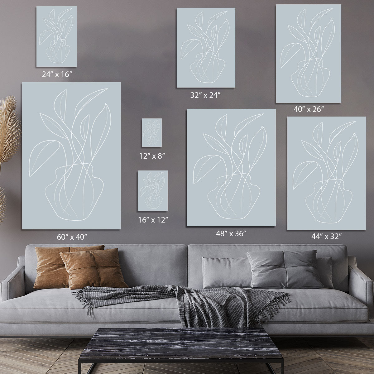 A beautiful Vase Lines Canvas Print showcasing elegant lines and modern art design, perfect for enhancing any interior space.