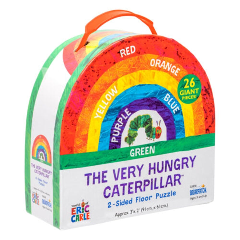 Very Hungry Caterpillar 2-sided floor puzzle featuring colorful illustrations and large pieces for easy handling.