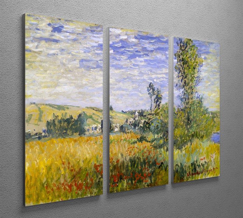 Vethueil by Monet Split Panel Canvas Print featuring three panels of stunning artwork, perfect for home decor.
