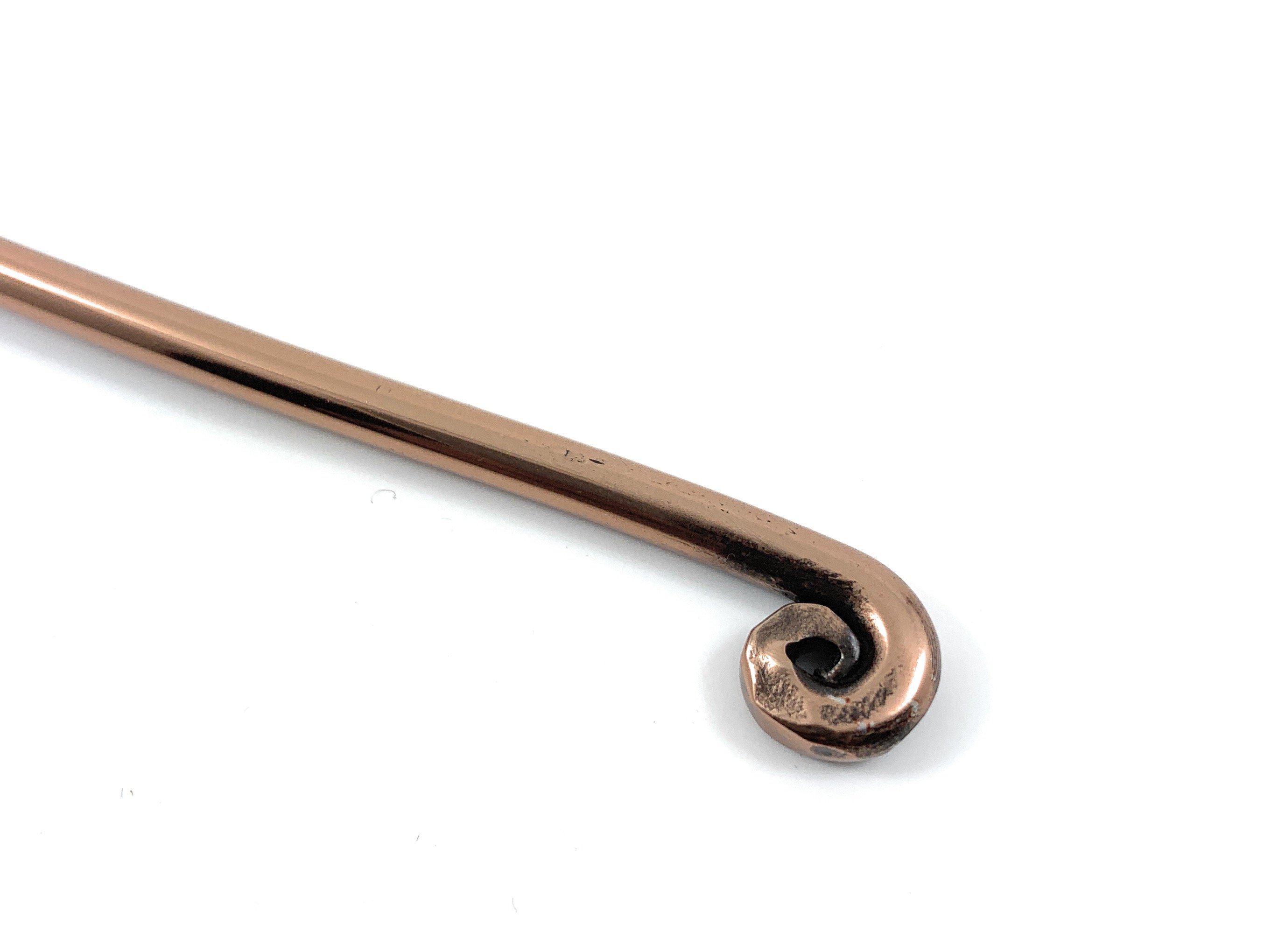 Set of 6 Vibhsa stainless steel teaspoons with copper coating, featuring a dark rose gold polish, ideal for dining and kitchen decor.