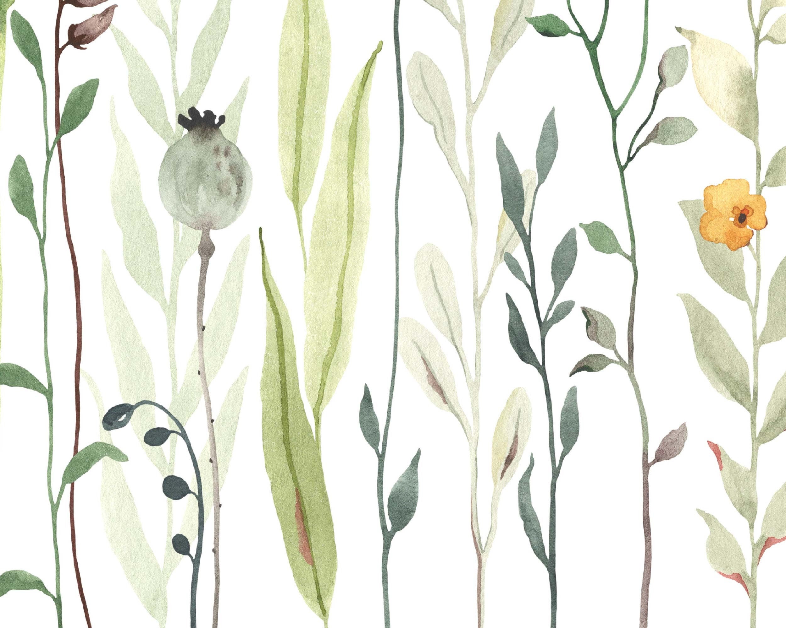 A vibrant wall mural featuring colorful spring flowers, perfect for brightening up any room.