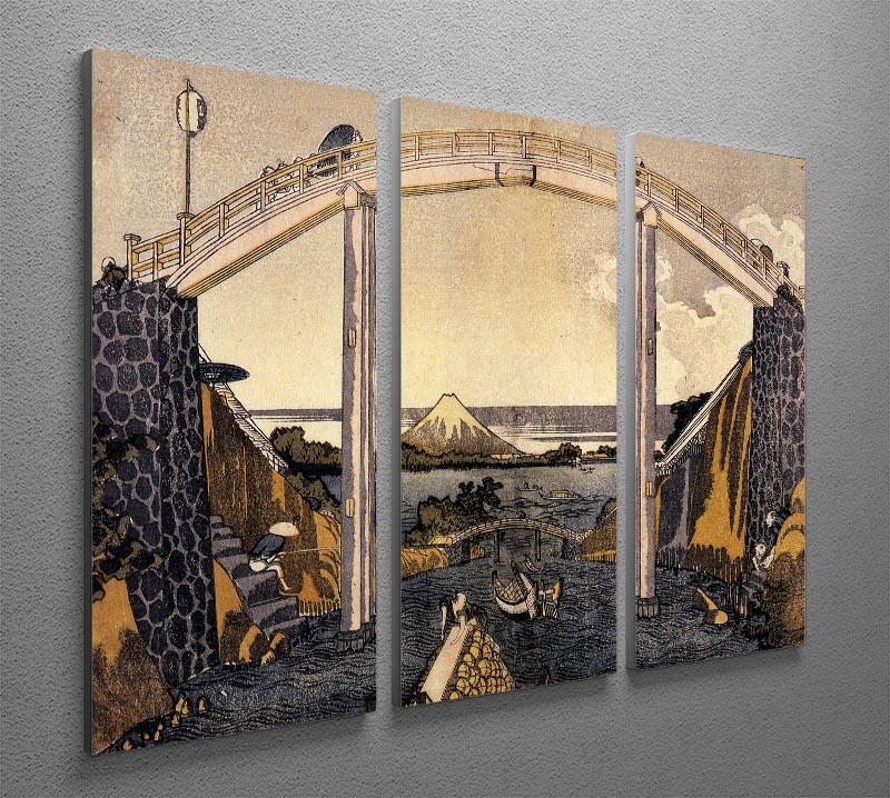 A beautiful 3-panel canvas print depicting Mount Fuji, showcasing vibrant colors and intricate details, perfect for home decor.
