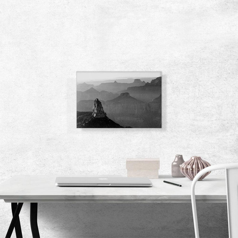 Stunning canvas print of the Grand Canyon rock formations, showcasing vibrant colors and intricate details.