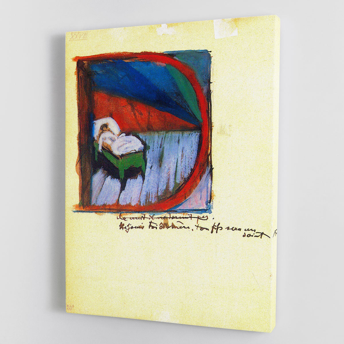Vignette D by Franz Marc canvas print showcasing vibrant colors and abstract design, perfect for modern decor.