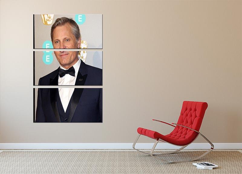 Viggo Mortensen 3 Split Panel Canvas Print showcasing three high-quality canvases with captivating artwork, perfect for home decor.