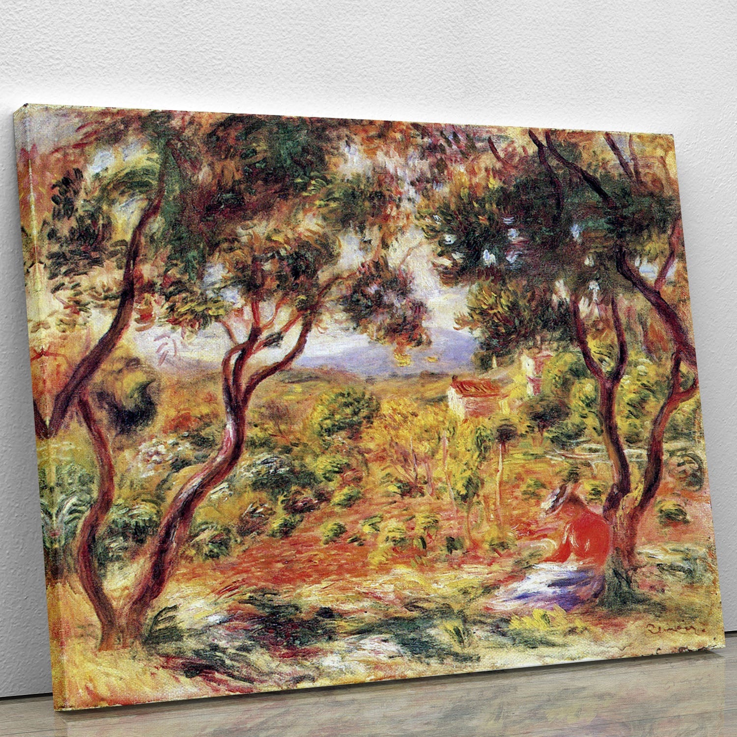 Vines at Cagnes by Renoir canvas print showcasing vibrant colors and intricate details, perfect for home decor.