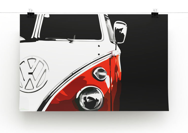 VW Camper canvas print showcasing a vintage design, perfect for home decor.