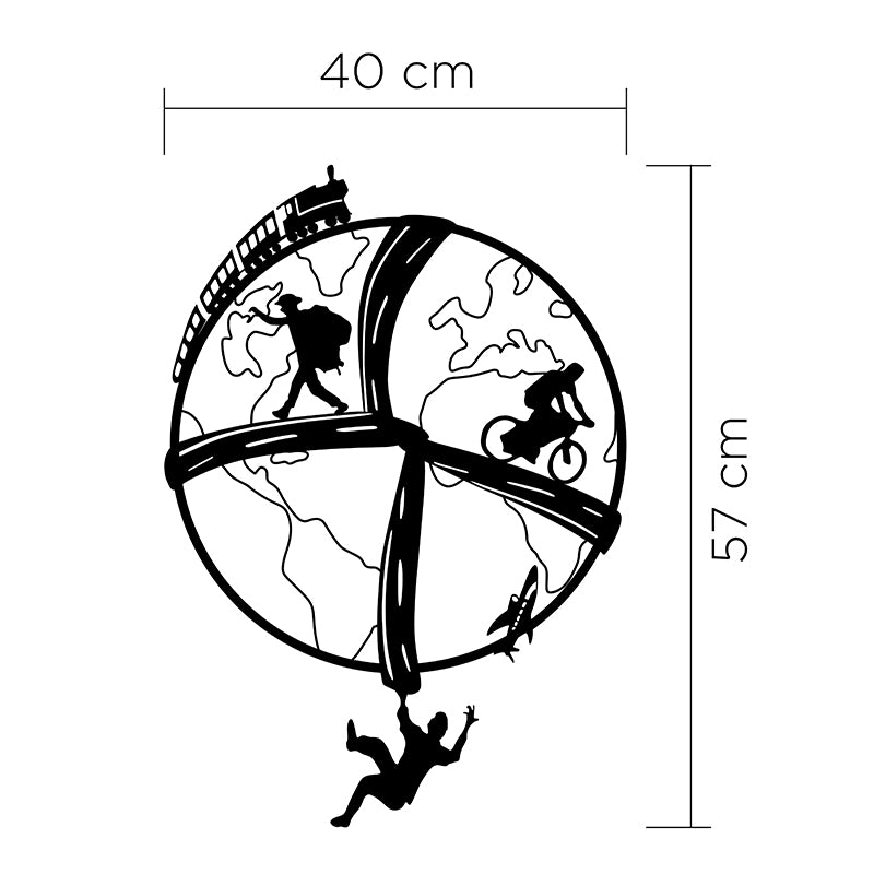 Black metallic wall art titled BEACH, measuring 40x2x57cm, showcasing a modern design suitable for home or business decor.