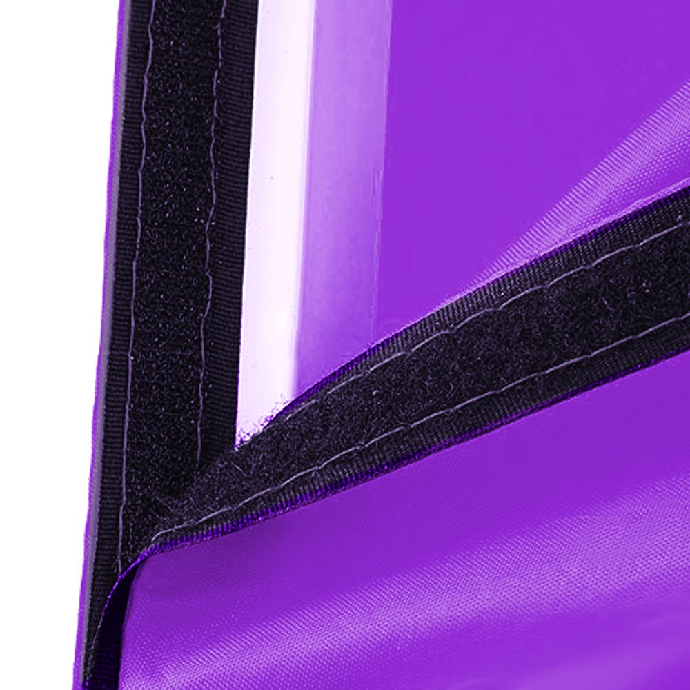 Wallaroo Gazebo Tent Marquee 3x3 in purple, showcasing its pop-up design and sturdy frame, ideal for outdoor events.