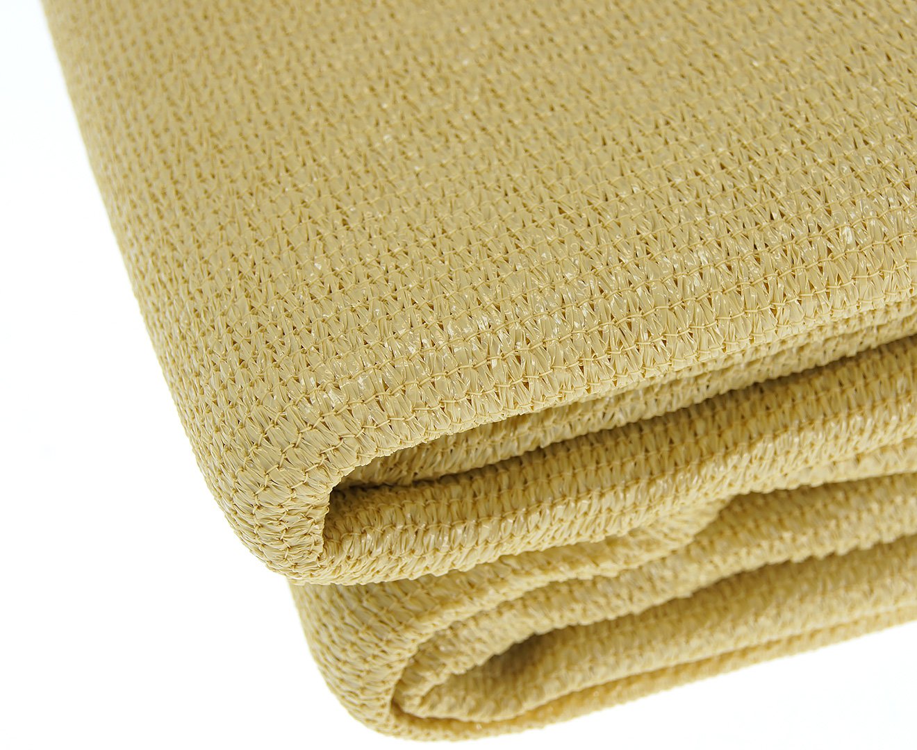 Wallaroo Square Shade Sail 6m x 6m in Sand, providing shade and UV protection for outdoor spaces.