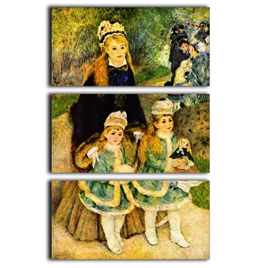 Walk by Renoir 3 Split Panel Canvas Print showcasing vibrant colors and elegant design, perfect for home or office decor.