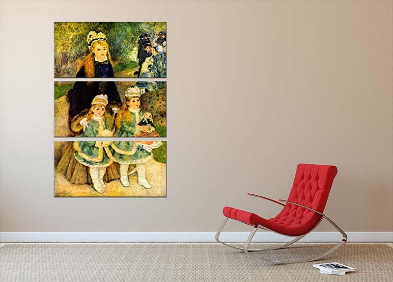 Walk by Renoir 3 Split Panel Canvas Print showcasing vibrant colors and elegant design, perfect for home or office decor.