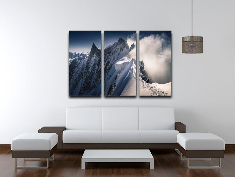 Three-panel canvas print featuring abstract design, enhancing modern decor.