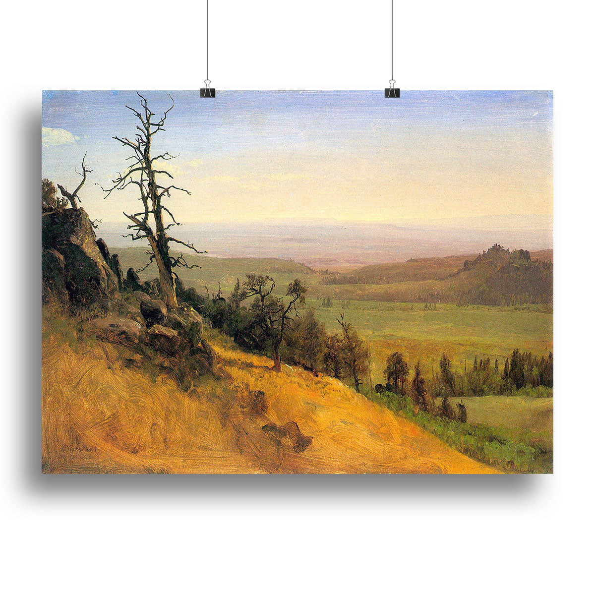 A beautiful canvas print of the Wasatch Mountains in Nebraska, showcasing vibrant colors and stunning natural scenery.