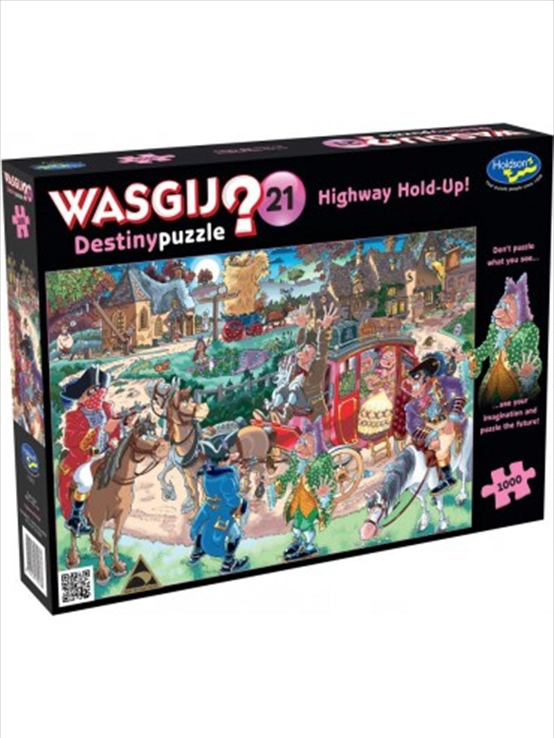 Wasgij Destiny 21 Highway Hold Up 1000 Piece Puzzle featuring colorful artwork and unique design.