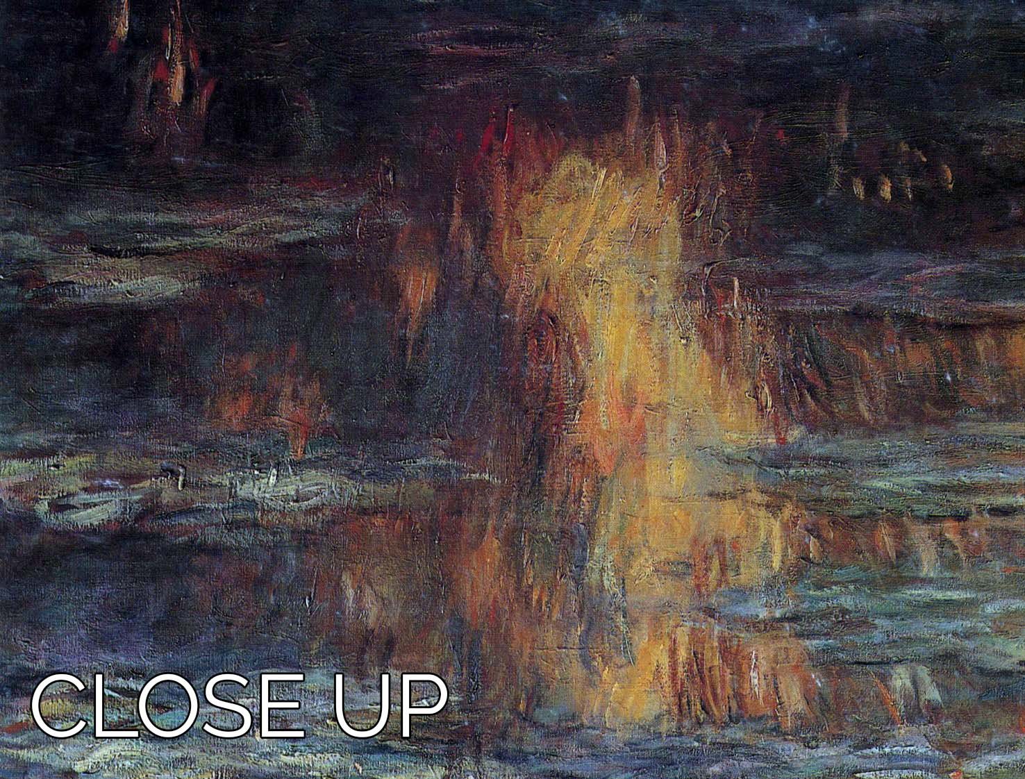 Three-panel canvas print of Monet's Water Lilies, showcasing vibrant colors and serene water landscape.