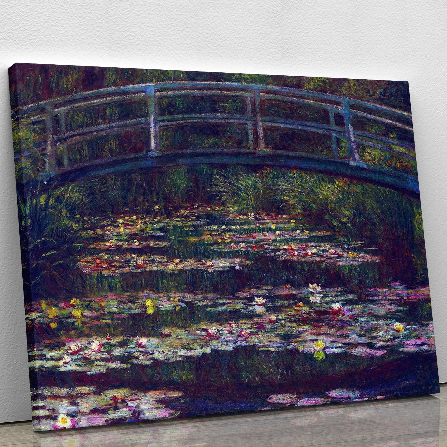 Canvas print of Water Lily Pond 5 by Monet, showcasing vibrant colors and serene water lilies.