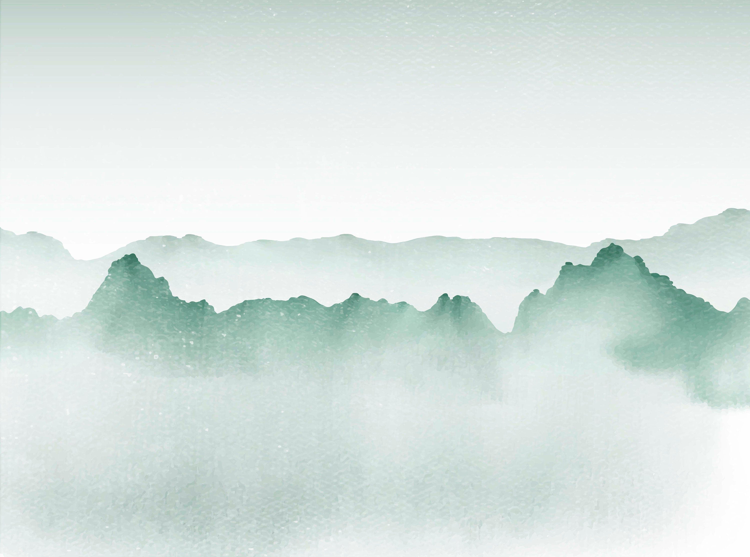 A beautiful Watercolour Ombre wall mural featuring gradient colors inspired by serene woodlands, perfect for home decor.