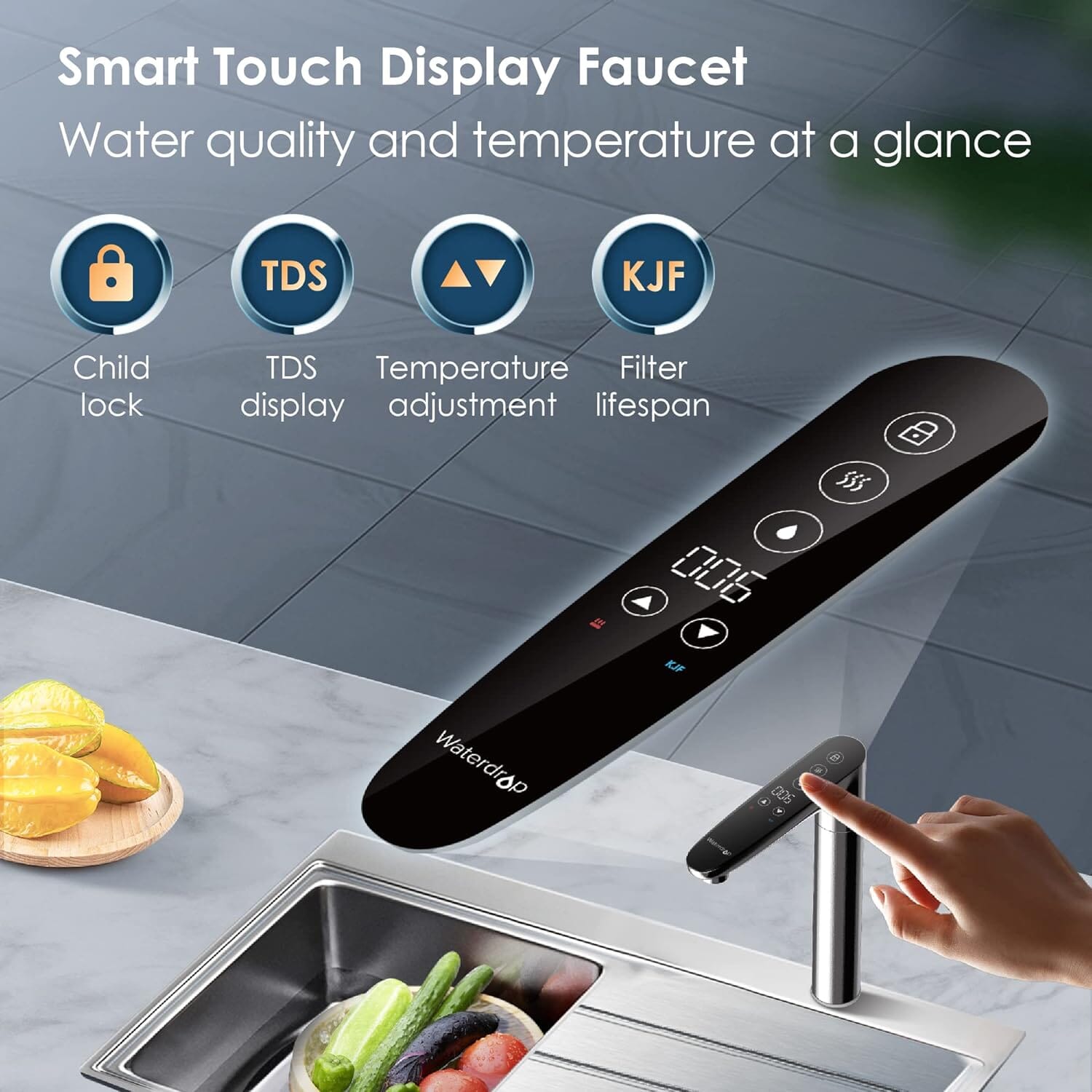 Waterdrop K6 Reverse Osmosis System with smart faucet and advanced filtration technology.