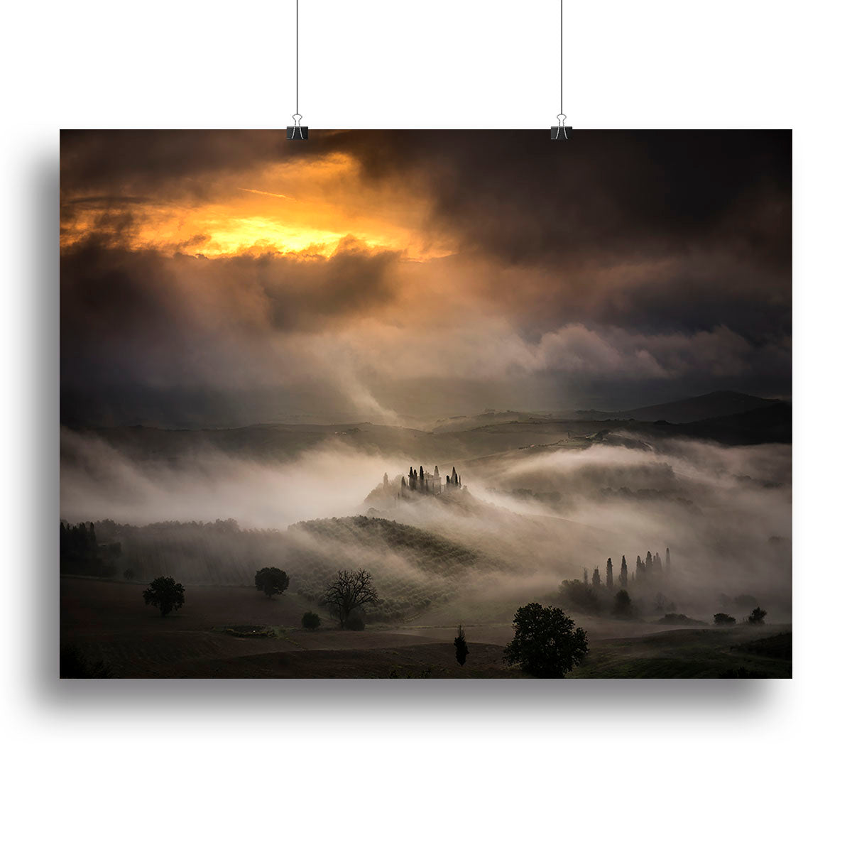 Waves Of Fog canvas print showcasing serene foggy landscape, perfect for home decor.