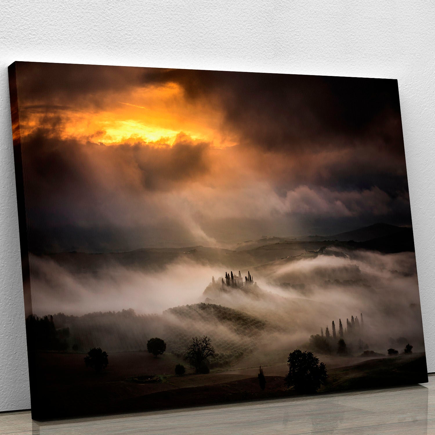 Waves Of Fog canvas print showcasing serene foggy landscape, perfect for home decor.