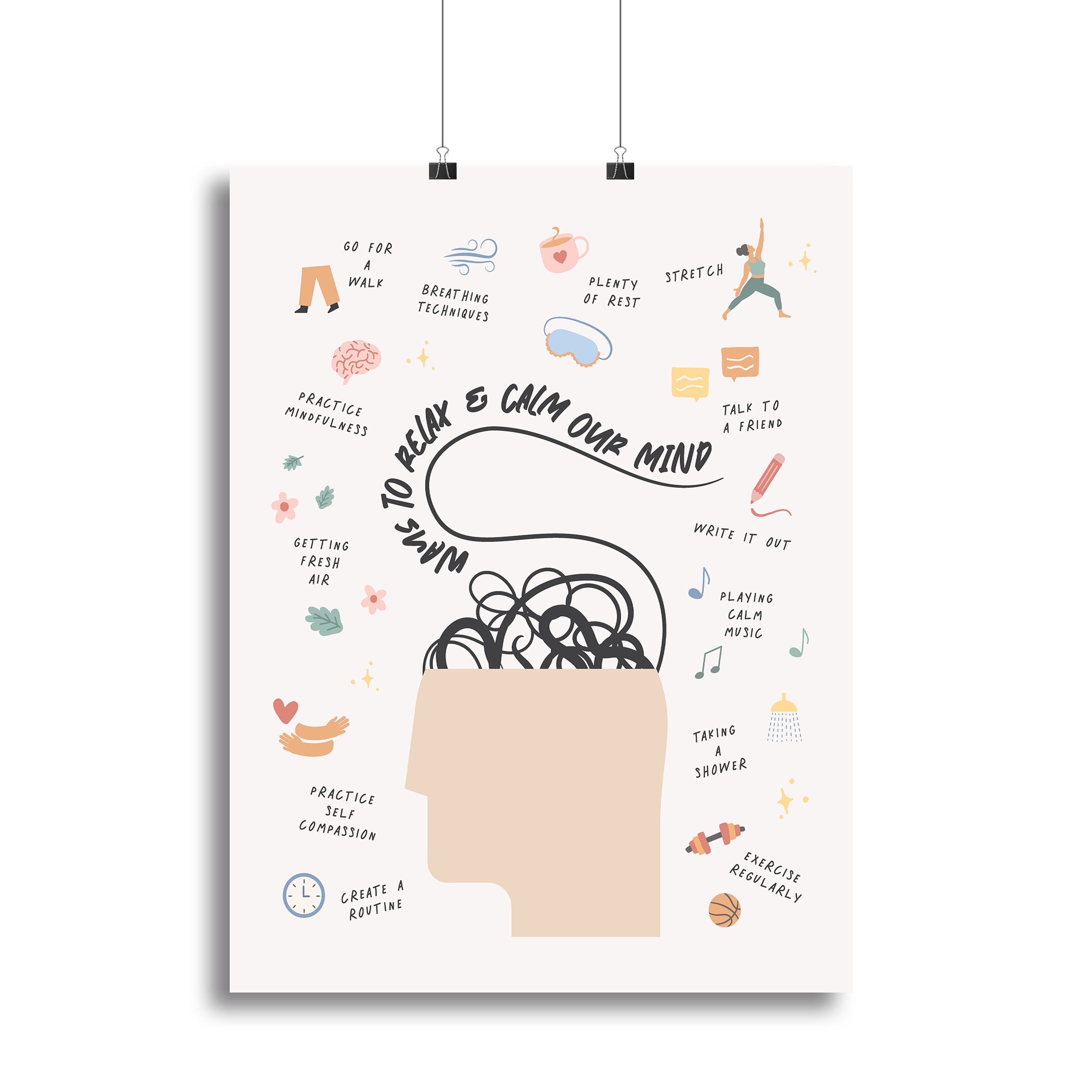 Way To Calm Mind canvas print featuring serene and elegant design, perfect for home or office decor.